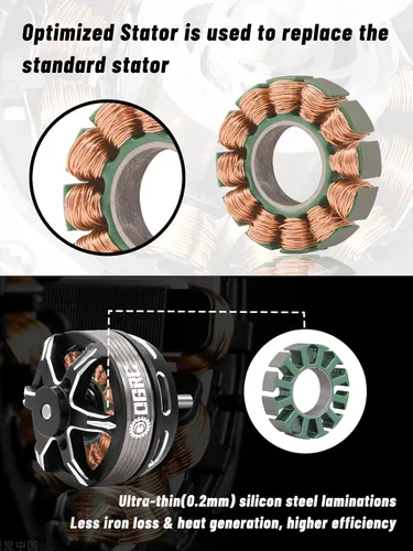 Vista 3 de OGRC C2822 Motor sin escobillas 1400KV RC Modelos Motor sin escobillas para SCX24 C10 JLU Deadbolt Gladiator Bronco Crawler Car