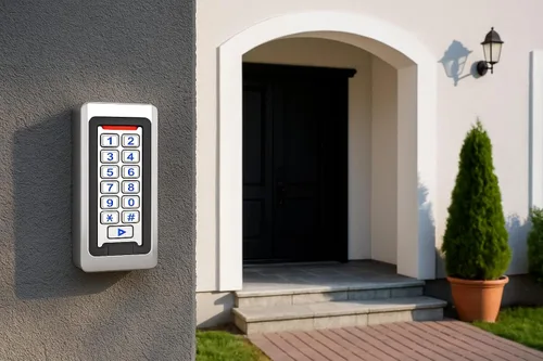 Vista 2 de Teclado de control de acceso para puerta, acero inoxidable IP68 resistente al agua, 2000 usuarios, entrada y salida Wiegand de 26 bits, control