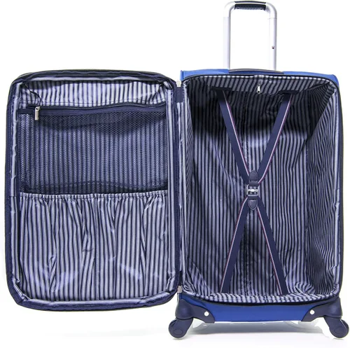 Vista 5 de Tommy Hilfiger Signature sólido extensible Spinner equipaje Azul Patchwork TM414SS6-BLU