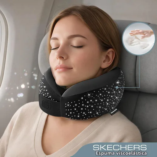 Vista 2 de Skechers SK04C046bling Almohada de cuello, Negro, 1 unidad (paquete de 1)