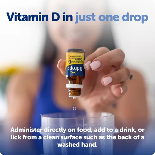 Vista 5 de Ddrops Adultos 2000IU 180 gotas - Suplemento líquido de vitamina D3, apoyo a huesos fuertes y sistema inmunológico