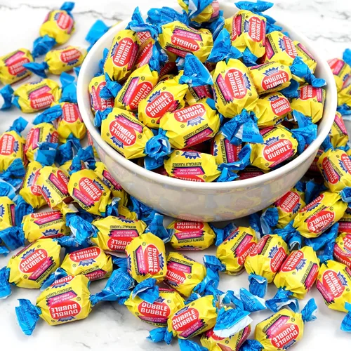 Vista 3 de Double Bubble - Goma de mascar con sabor original, bolsa a granel de 1 libra (aproximadamente 70 piezas) - Goma de mascar envuelta individualmente