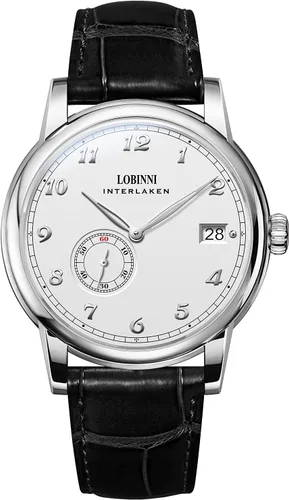 Vista 8 de LOBINNI Reloj mecánico automático impermeable de muñeca masculina vestido masculino moda lujo negocios relojes