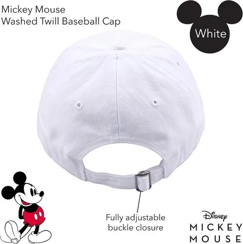 Vista 3 de Disney Mickey Mouse Embroidered Cotton Adjustable Dad Hat with Curved Brim
