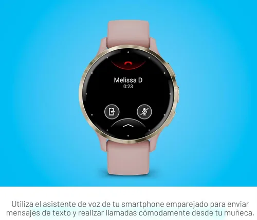 Vista 6 de Garmin Venu 3S Bisel de acero inoxidable dorado suave, reloj inteligente con pantalla táctil AMOLED de 1.2 pulgadas, con estuche de 41 mm