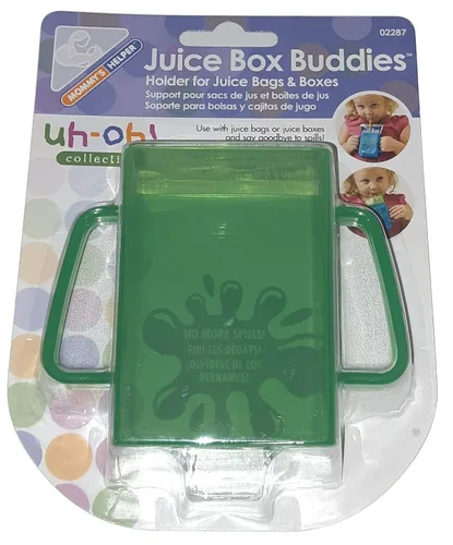 Vista 2 de Mommys Helper Juice Box Buddies - Soporte para bolsas y cajas de jugo, color azul, paquete de 2