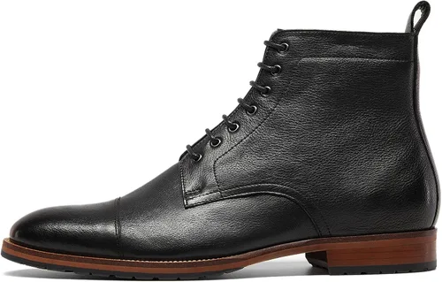 Vista 2 de Dockorio Botas chukka casuales para hombre, botas de vestir de cuero para hombre