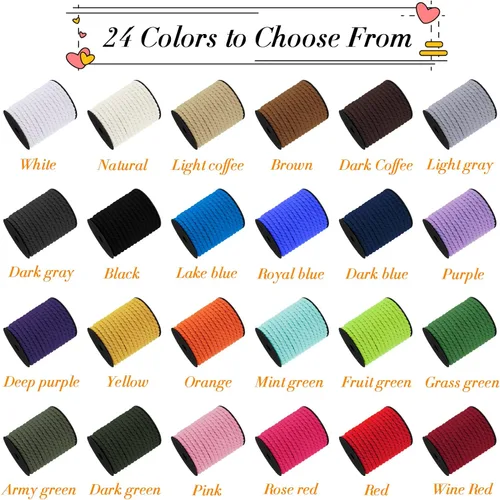 Vista 7 de Cordón de macramé de algodón, 0.315 in x 131 pies, hilo grueso para manualidades, cuerda trenzada de 3 hebras para colgar en la pared, ganchos