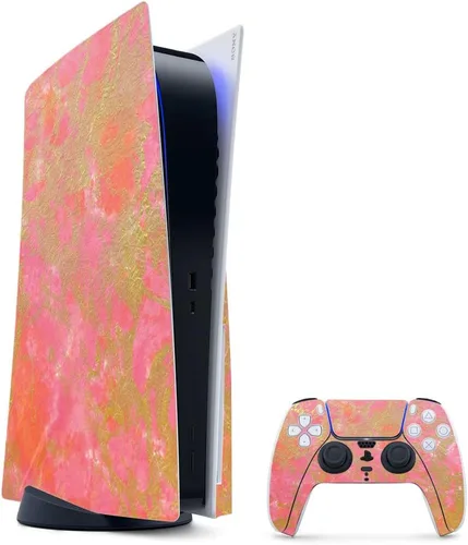 Vista 18 de MightySkins - Skin para juegos para PS5 / Playstation 5 Bundle – Mármol ámbar Envoltura protectora de vid Fácil de aplicar y cambiar