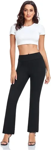 Vista 4 de TownCat Pantalones de yoga de entrenamiento para mujer pantalones de yoga suaves de cintura alta pantalones de yoga con control de abdomen