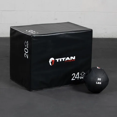 Vista 3 de Titan Fitness Bola medicinal de doble agarre