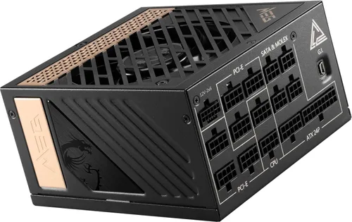 Vista 6 de MSI MEG Ai1300P PCIE5, Fuente de Alimentación para Juegos Totalmente Modular de 1300W, 80+ Platino, Cable Nativo 12V-2x6, Condensador 100% Japonés