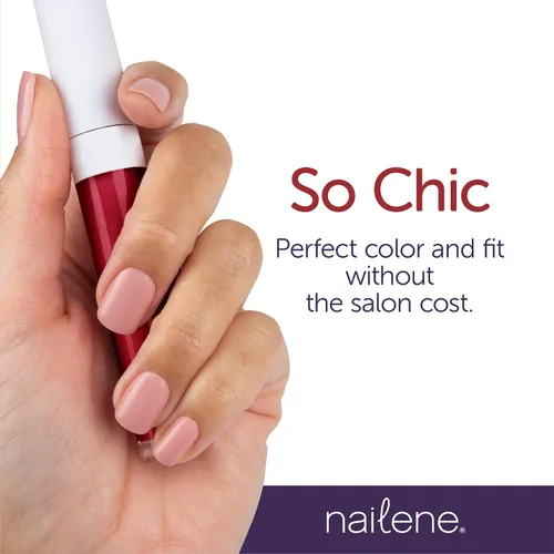 Vista 8 de Uñas postizas So Natural de la marca Nailene Brillo rosa melocotón