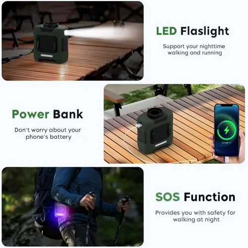 Vista 5 de LOUISWARE Ventilador de cintura portátil de 10000 mAh, flujo de aire fuerte, 18000 rpm, ventilador de cintura con máximo 12 horas de tiempo