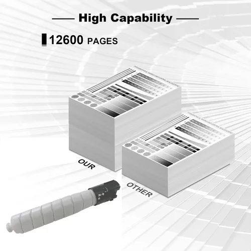 Vista 3 de Cartucho de tóner remanufacturado para Xerox Versalink C8000 compatible con tóner negro 106R04037 12600 páginas, 1 paquete