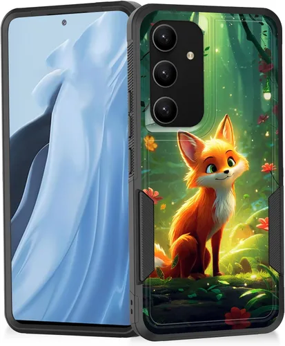 Vista 34 de Funda para Galaxy A14 5G, resistente de doble capa híbrida de policarbonato duro, goma suave, a prueba de golpes, funda protectora resistente