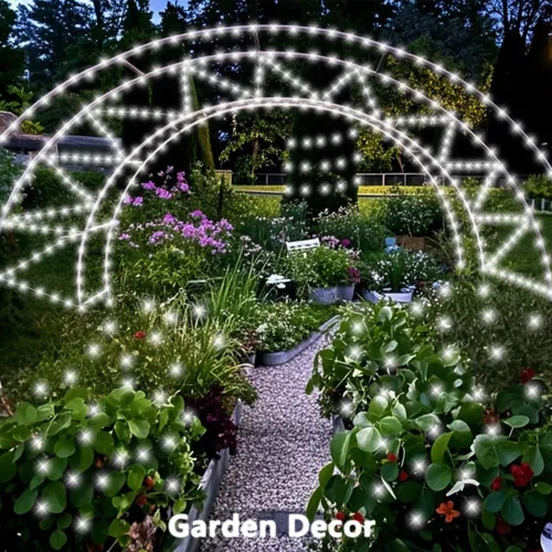 Vista 2 de QITONG Paquete de 2 luces solares de PVC mejoradas, color blanco, cada cadena de 100 luces LED de 33 pies para exteriores, impermeable, 8 modos