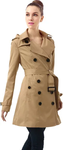 Vista 2 de BGSD Leah - Gabardina impermeable con capucha para mujer
