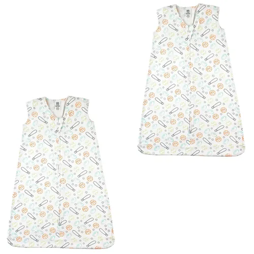 Vista 60 de Luvable Friends - Saco de dormir para bebé sin mangas, diseño unisex, Saco de dormir de algodón sin mangas, saco de dormir, manta, 0-6 meses