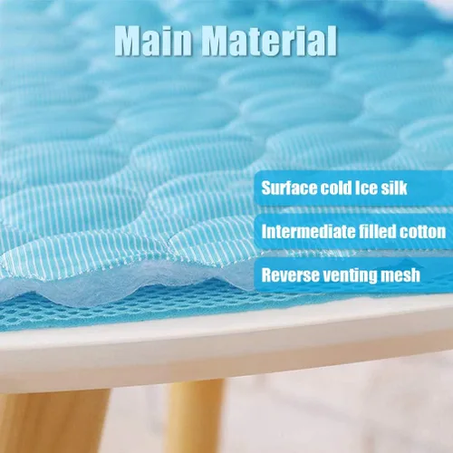 Vista 2 de Tapete refrescante para perros, lavable, de seda helada, para perros, parte inferior impermeable, almohadilla para dormir de verano, manta