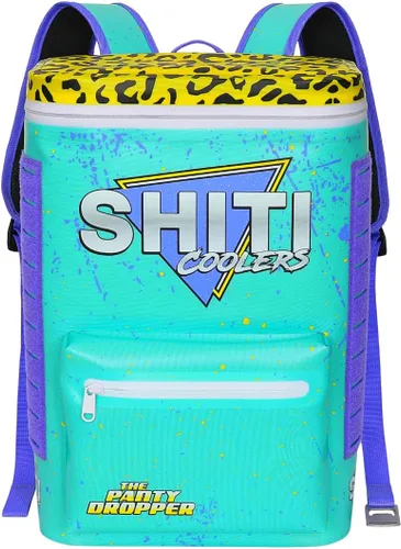 Vista 23 de SHITI Hieleras Enfriador para Camping, Viajes, Playa, Lonchera Suave para Alimentos, Bebidas y Hielo, Portátil, Impermeable, Bolsa Aislada de 24 El