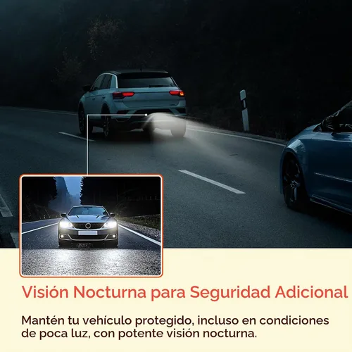 Vista 4 de Pyle Cámara de respaldo de visión trasera para automóvil: cámara inversa compacta con líneas de escala de distancia, visión nocturna, lente