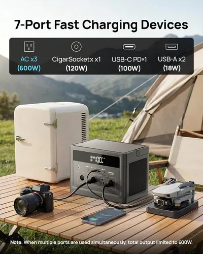 Vista 6 de DARAN Cubus600L Estación Eléctrica Portátil 576Wh Batería De Respaldo De