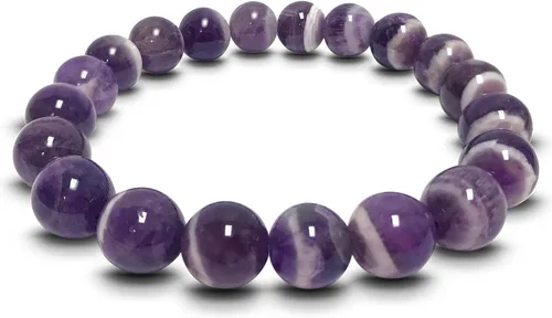 Vista 519 de Gem Avenue Handmade Round Bead Stretch Bracelet Unisex Natural Stone Beaded Jewelry for Men & Women, Elastic Wristband for Daily Wear