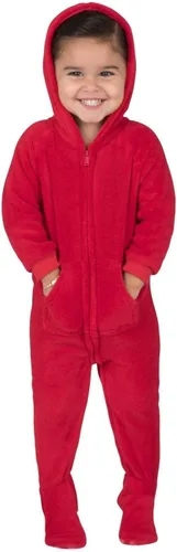 Vista 6 de Footed Pajamas - Enterizo con capucha a juego para la familia Suéteres de una pieza para niños, niñas, hombres, mujeres y mascotas, unisex, Candy