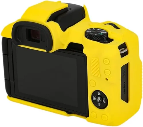 Vista 6 de Funda de cámara para Canon R50 - Funda protectora de silicona DSLR, jaula desmontable, a prueba de golpes, a prueba de polvo (blanco)