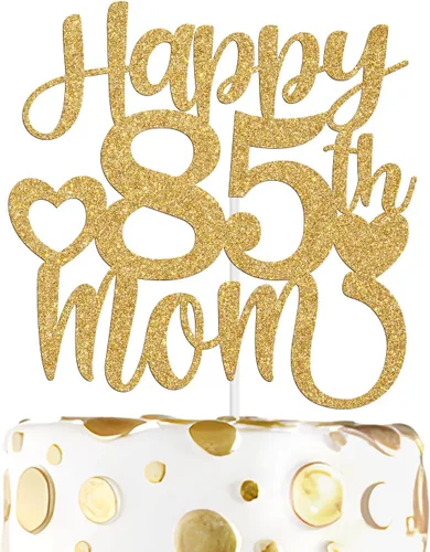Vista 13 de Decoración para tartas con texto en inglés "Happy 50th Mom", feliz 50 cumpleaños para madre, saludos a 50 años, cumpleaños, aniversario, suministros