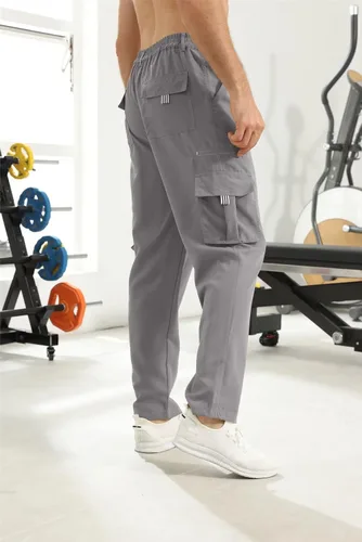 Vista 7 de Pantalones de carga para hombre, ligeros, tácticos, para senderismo, ajuste clásico, múltiples bolsillos