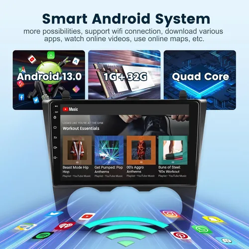 Vista 4 de [2G+64G] para Nissan Altima 2008-2012 Android 13 Estéreo de Coche de 9 Pulgadas con Pantalla Táctil HD, Radio con CarPlay Inalámbrico Android Auto