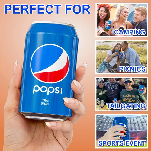 Vista 5 de BeerSkin - Fundas de silicona para latas que parecen refrescos, 12 oz (12.0 fl oz) - 6 unidades Fun Can Kozies for Camping, Outdoor, Beach