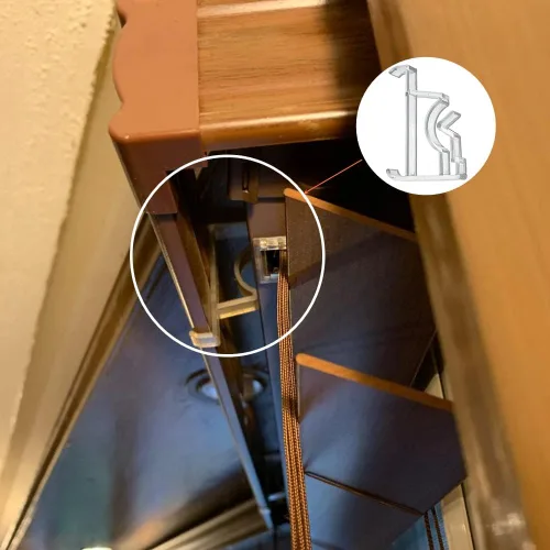 Vista 2 de Clips de cenefa, 10 piezas de plástico transparente de 2 pulgadas, soporte oculto para cenefa de ventana, piezas horizontales de imitación y madera