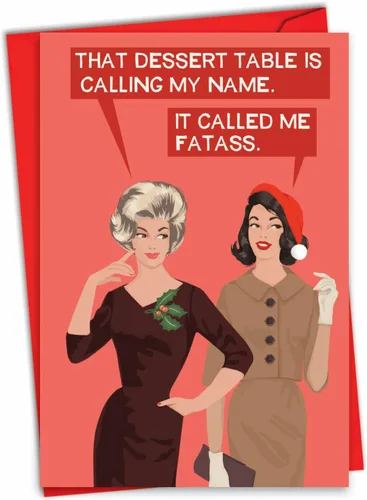 Vista 10 de NobleWorks - Divertida tarjeta navideña para adultos para mujeres - Tarjeta de felicitación festiva con humor directo, tarjeta de felicitación