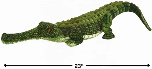 Vista 2 de Rhode Island Novedad encantador cocodrilo gharial, juguete de peluche suave para niños, 23 pulgadas