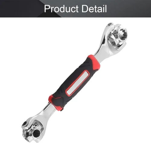 Vista 4 de Utoolmart Llave de vaso universal, herramienta multifunción con cabezal giratorio de 360 grados, herramienta de llave de 8 a 0.748 in