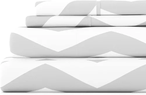 Vista 19 de Linen Market Juego de sábanas de 4 piezas tamaño matrimonial (gris claro cambray) – Duerme mejor que nunca con estas sábanas ultrasuaves y Cambray