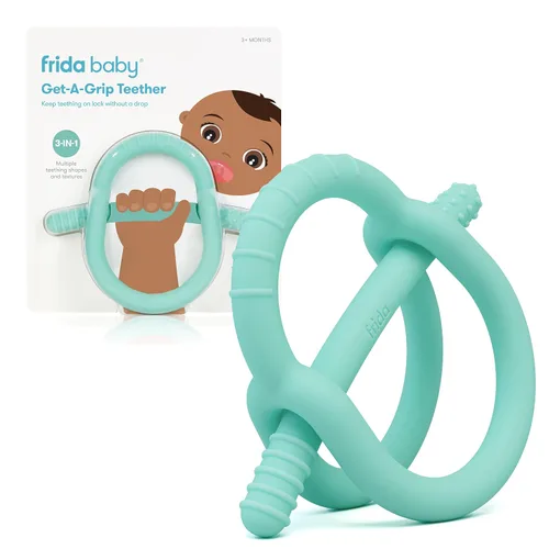 Vista 8 de Frida Baby Get-A-Grip BabyTeether para aliviar la dentición Juguetes de dentición de silicona 100% de grado alimenticio para bebés de 0 a 6, 12