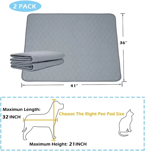 Vista 7 de Almohadillas lavables para orina de perro, acolchadas y reutilizables para perros, almohadillas de parto para cama de perro, alfombrillas