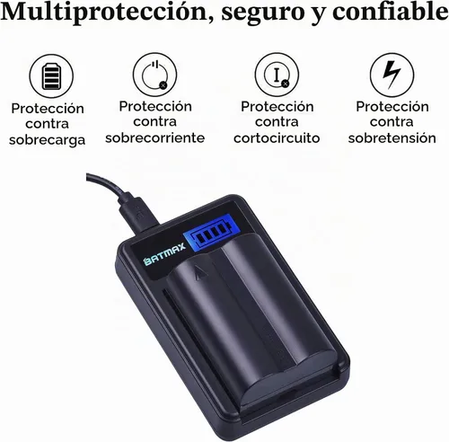 Vista 4 de Batmax Paquete de 2 baterías PS-BLM1 BLM-1 PS BLM1 + cargador de batería LCD USB para cámaras Olympus E-300 E-330 E-500 E-510 C-5060 C-7070 C-8080