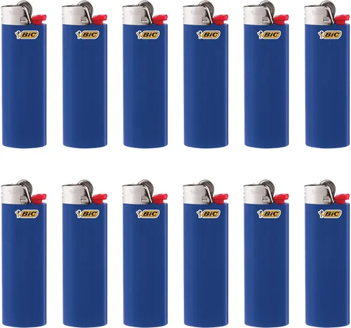 Vista 2 de BIC Encendedor clásico maxi de bolsillo, azul, paquete de 12 (el embalaje puede variar)