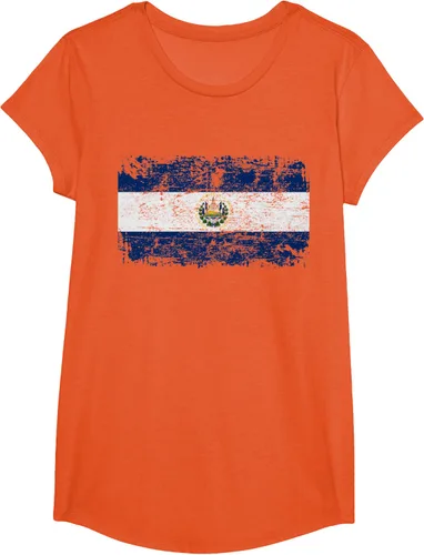 Vista 31 de EL SALVADOR Bandera Vintage Hombres Mujeres Niños Camiseta EL SALVADOR