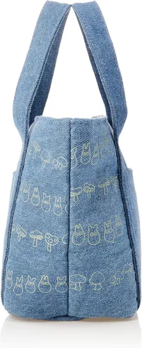 Vista 3 de Skater KBCO3 Denim My Neighbor Totoro Ghibli - Bolsa aislante con bolsillo de corcho