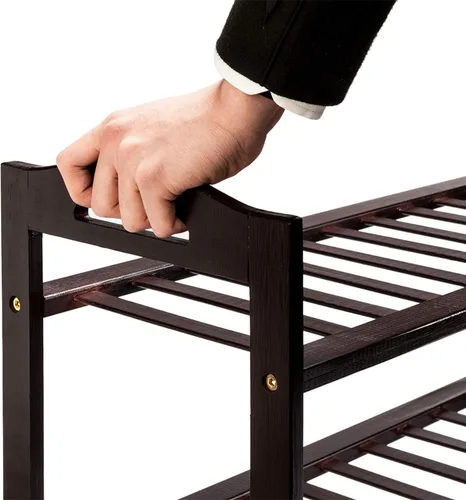 Vista 7 de N/ A Concise 12-Batten - Zapatero de bambú de 4 niveles