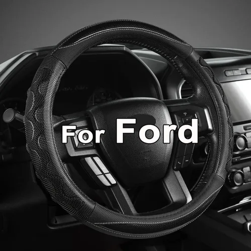 Vista 15 de GIANT PANDA Funda para volante de automóvil para Ford - F150 F250 F350 Expedition, (15.5-16 pulgadas - Negro)