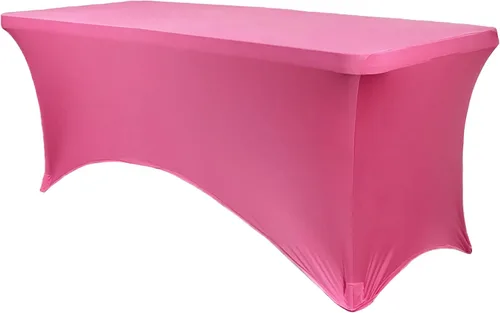 Vista 60 de YOUR CHAIR COVERS - Fundas rectangulares de elastano para mesas de 4 pies, manteles ajustados para eventos de boda, decoraciones de patio, tela Negro