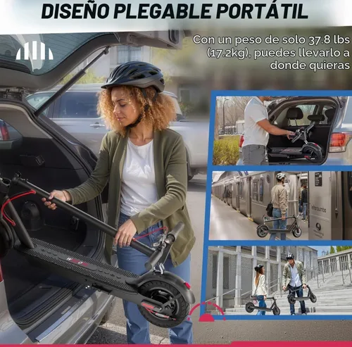 Vista 6 de Windone Electric Scooter for Adults, 430W Peak Motor, 19MPH & 17-Mile Range, Foldable Commuter Scooter with 10" Shock-Absorbing Tires & Dual Braking