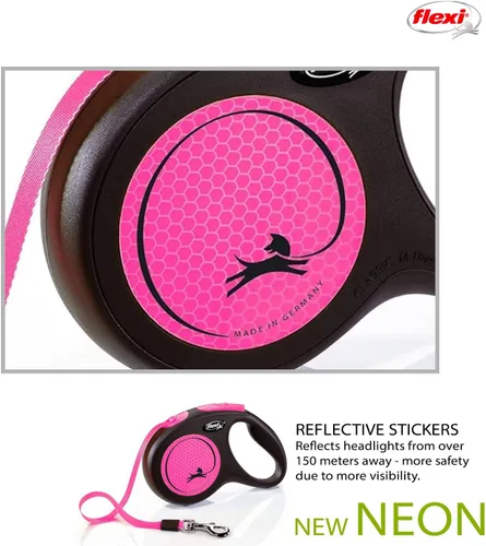 Vista 3 de Flexi Cinta Neón Rosa Pequeña 16.4 ft